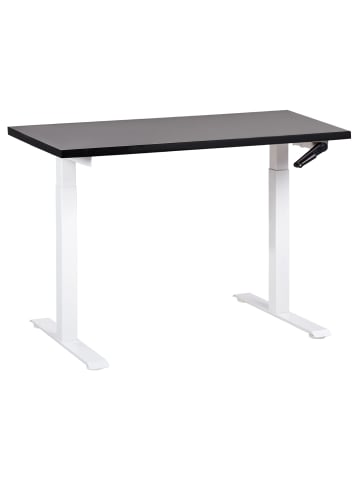Beliani Höhenverstellbarer Schreibtisch DESTINES in Schwarz/Weiß