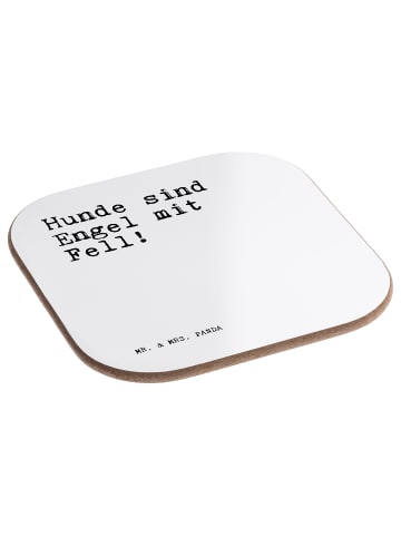 Mr. & Mrs. Panda Untersetzer für Gläser Hunde sind Engel mit... ... in Weiß