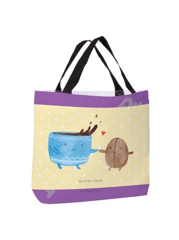 Mr. & Mrs. Panda Reisetasche Kaffee Bohne ohne Spruch in Gelb Pastell