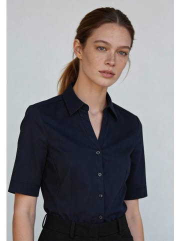 More & More Baumwollstretchbluse in marine