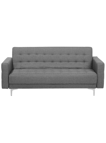 Beliani 3-Sitzer Sofa ABERDEEN in Grau/Silber - (W) 186 x (H) 87 x (L) 88 cm