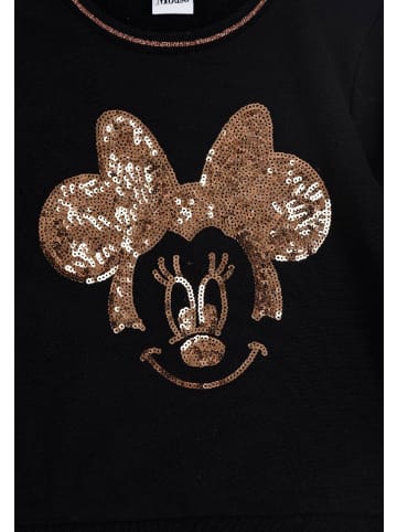 Disney Minnie Mouse Kinder Pullover Sweatshirt mit Pailletten in Schwarz