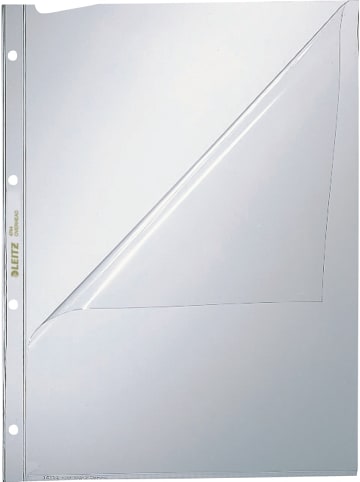 Leitz Prospekthülle Overhead A4 80my PVC glasklar oben u. Seite offen Packung mit 10 Stück