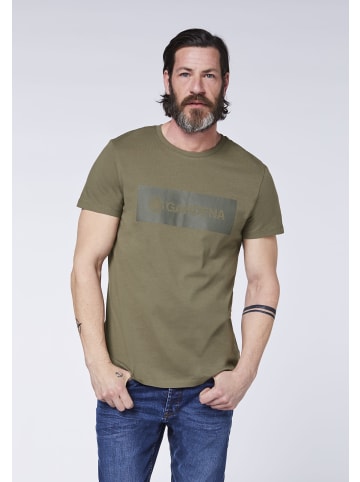 Gardena T-Shirt mit Labelprint in Grün