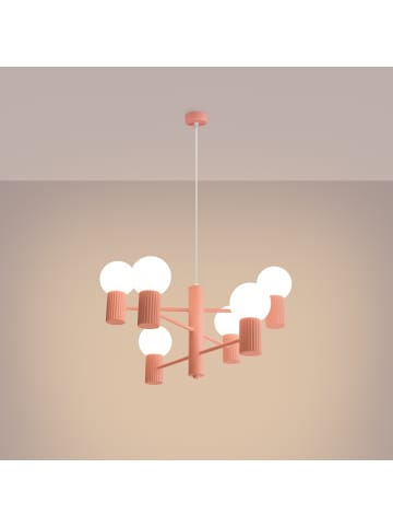 Nice Lamps Kronleuchter ORBITAL 6 pink H 230 cm