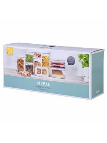 Mepal 9er Set Vorratsdosen Modula in weiß