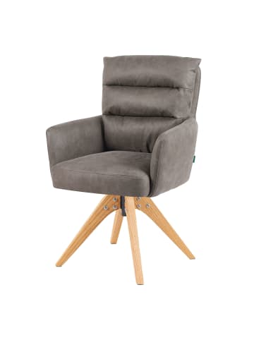 DUBI Möbel 2er-Set: Drehstuhl Mika-Juna in Taupe - (B)59 x (H)94 x  (T)66 cm