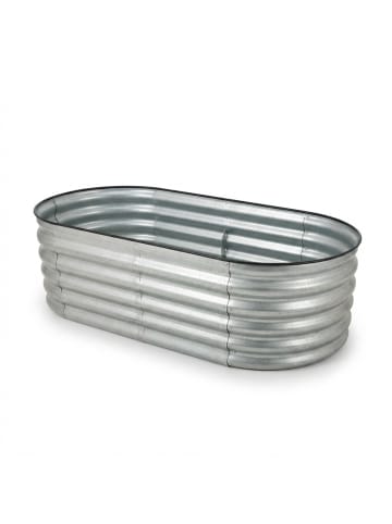 relaxdays Hochbeet in Silber - (B)150 x (H)45 x (T)60 cm
