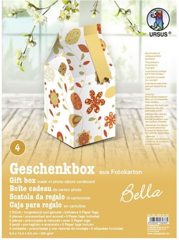 Buntpapierfabrik Ludwig Bähr Geschenkbox Bella 6,5x14,5x6,5cm Packung mit 5 Stück Motiv: 04