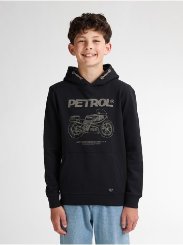 Petrol Industries Artwork Hoodie Catskill in Schwarz