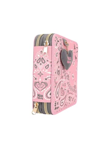 Depesche 2-Fach Federtasche Bandana Miss Melody in 20 x 18,7 x 5,5 cm in rosa