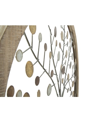 Mauro Ferretti 3D-Dekorplatte aus Metall und mehrfarbigem Holz, 59 x 1,80 cm