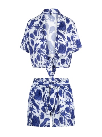 Linga Dore Shortama Shortama in Blue white print