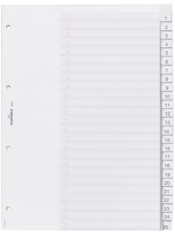 Durable Register A4 blanko PP 25-teilig transparent
