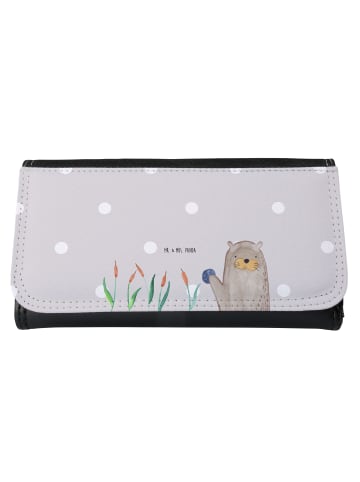 Mr. & Mrs. Panda Portemonnaie für Damen Otter Stein ohne Spruch in Grau Pastell