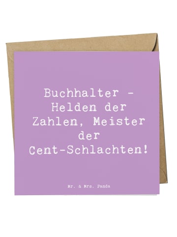 Mr. & Mrs. Panda Deluxe Karte Spruch Buchhalter Helden mit Spruch in Lavendeltraum
