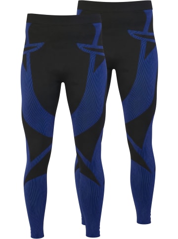 normani 2 x Thermounterhose Lange Skiunterwäsche für Herren in Schwarz/Blau