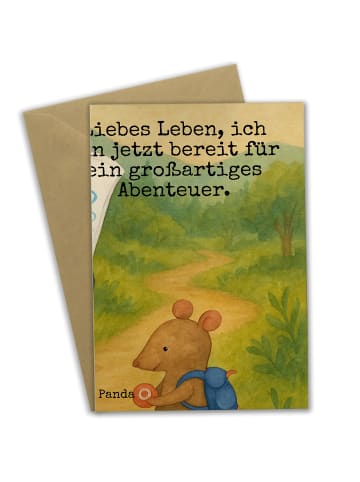 Mr. & Mrs. Panda jubiläumskarte Pinguin & Maus Wanderer Design m... in Weiß