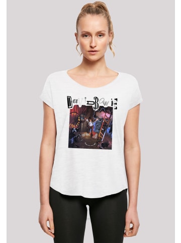 F4NT4STIC Long Cut T-Shirt Long Cut T-Shirt 'David Bowie Me Down Album Cover' in weiß