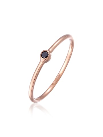 Elli DIAMONDS  Ring 750 Rosegold Black Diamond in Rosegold