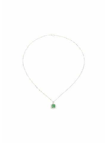 Gemshine Halskette mit Anhänger Chalcedon in silver coloured