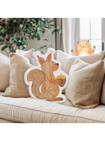 Mr. & Mrs. Panda Kissen Eichhörnchen Weihnachten ohne Spruch in Weiß