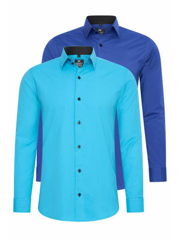 Rusty Neal 2er Set Business Hemd in 2erSet-(44_Türkis)(44_Sax)