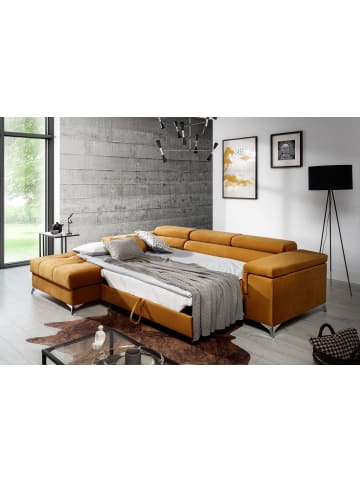 MF Design Ricky Recamiere Links in Senf -  (L) 205 x (B) 281 x (H) 88 cm