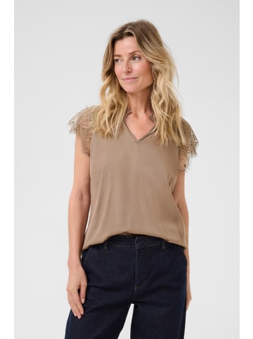 Cream Kurzarm-Bluse CRNola Straight fit in Fossil