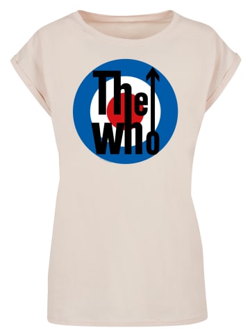 F4NT4STIC Extended Shoulder T-Shirt The Who Target Classic in Whitesand