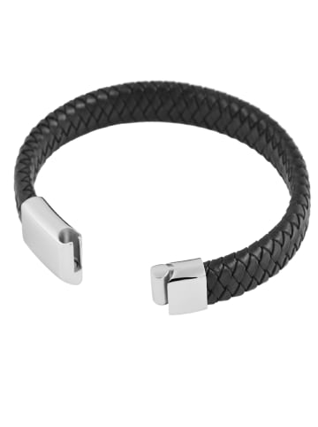 Adeliás Herren Armband aus Edelstahl 22 cm in schwarz