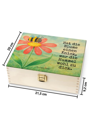 Mr. & Mrs. Panda Teebeutel Box Hummel Blume Design mit Spruch in Weiß