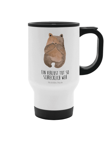 Mr. & Mrs. Panda To Go Becher Bär Verlust mit Spruch in Weiß