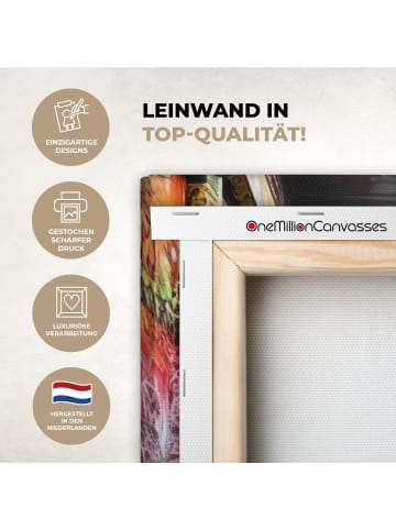 MuchoWow Leinwand Bilder Bunte Treppe