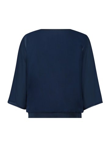 BETTY & CO Blusenshirt mit Webbesatz in Navy Blue