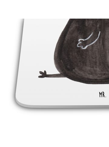 Mr. & Mrs. Panda Bierdeckel Stinktier Sitzen ohne Spruch in Weiß