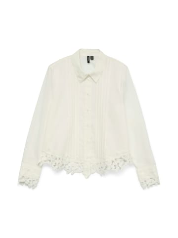 Vero Moda Detail LS Shirt WVN GA in Snow White