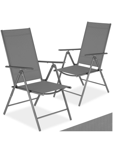 tectake Gartenstuhl Marcellino 54,5 x 65 x 107,5 cm, anthrazit