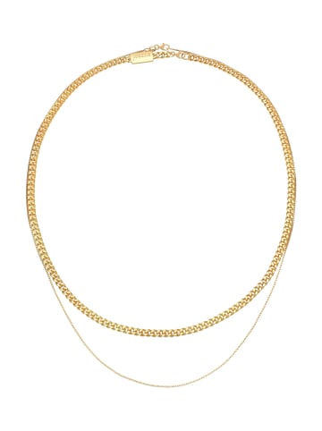 KUZZOI Halskette 925 Sterling Silber in Gold