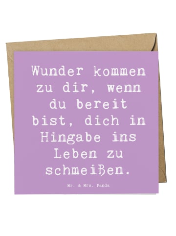 Mr. & Mrs. Panda Glückwunschkarte Spruch Wunder Hingabe mit Spruch in Lavendeltraum