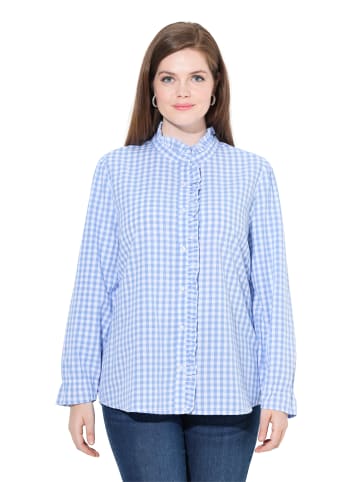 Ulla Popken Trachtenbluse in himmelblau