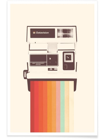 Juniqe Poster "Instant Camera Rainbow" in Bunt