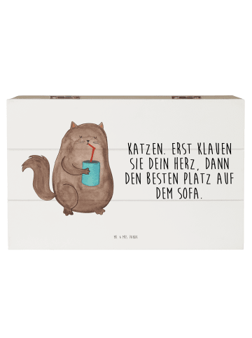 Mr. & Mrs. Panda Box Katze Dose mit Spruch in Weiß