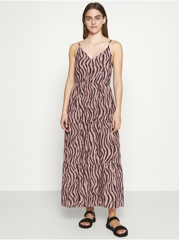 Sublevel DOB Maxikleid mit Spaghettiträgern und Volant-Design in Rot