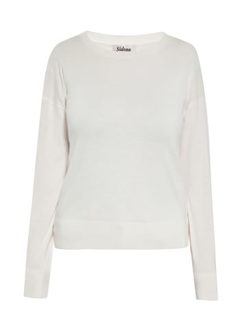 Sidona Damen Pullover in WOLLWEISS