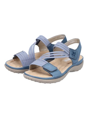 rieker Sandalen in Blau/Weiß