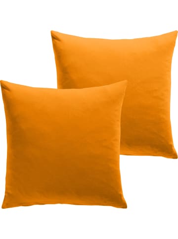 REDBEST Kuschelkissenbezug 2er-Pack San Francisco in mandarine