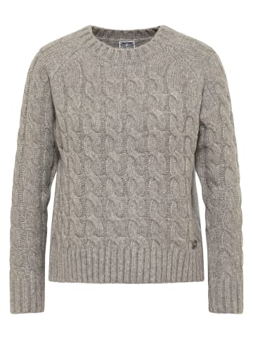 DreiMaster Maritim Strickpullover in Grau Melange