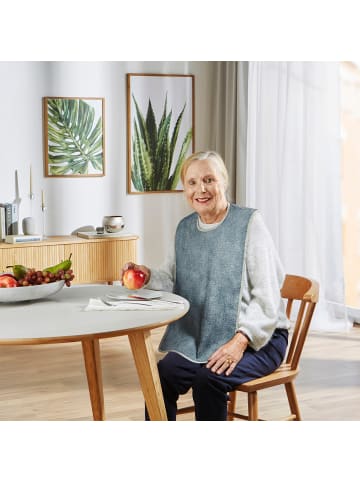 Erwin Müller XXL-Speiseschürze 2er-Pack in grau/blau