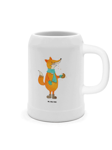 Mr. & Mrs. Panda Bierkrug Fuchs Keks ohne Spruch in Weiß